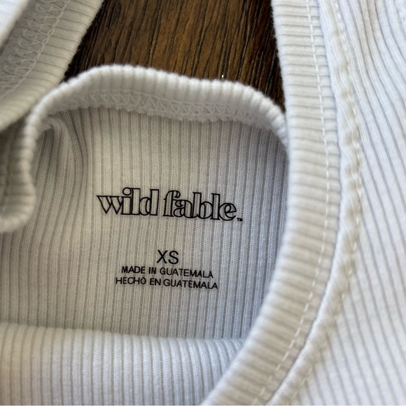 White Ribbed Tank Top - Picture 3 of 5